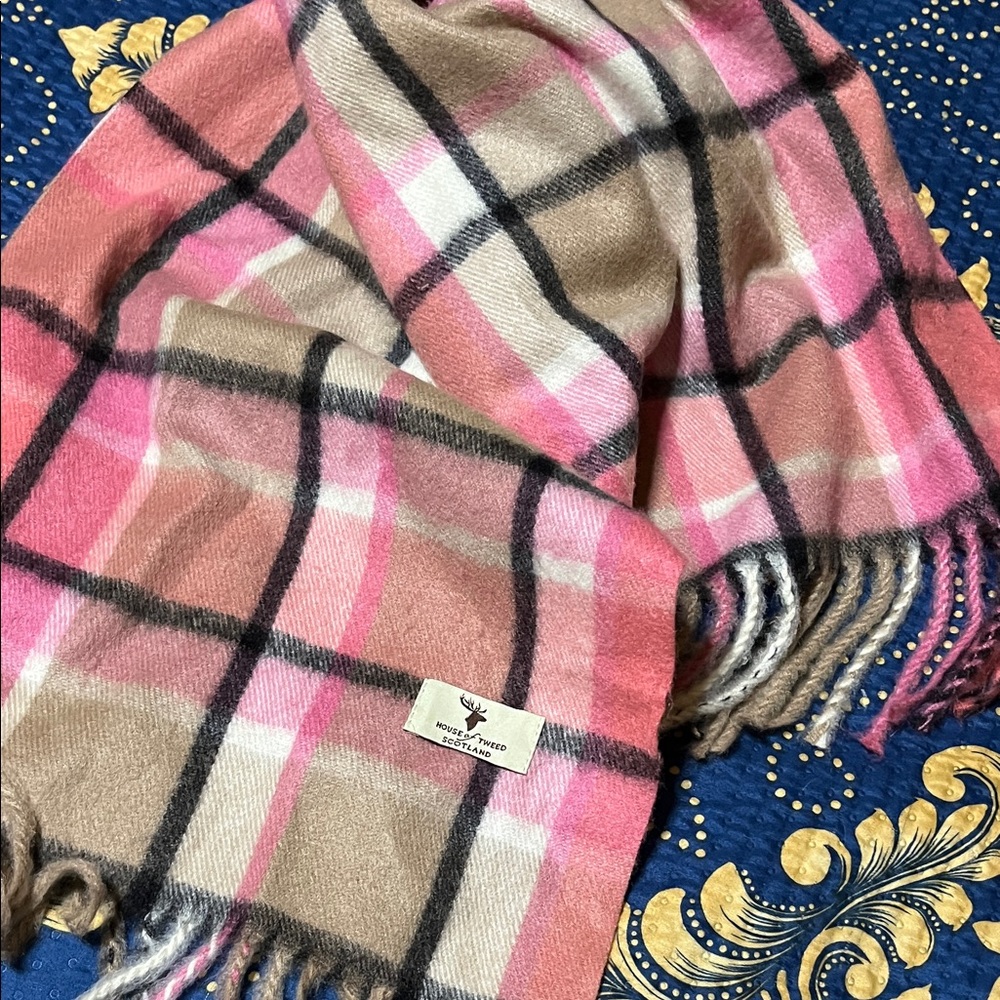 Pink Knit Beanie with Pom Pom and Scarf - Picture 3 of 4